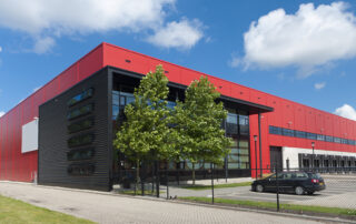 red commercial building - get a real estate valuation concept